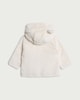 image 2 of F&F Baby Cuddle Fur Zip Up Jacket in White