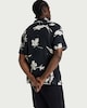 image 3 of F&F Edit Cotton Rich Floral Print Short Sleeved Shirt in Multi Black