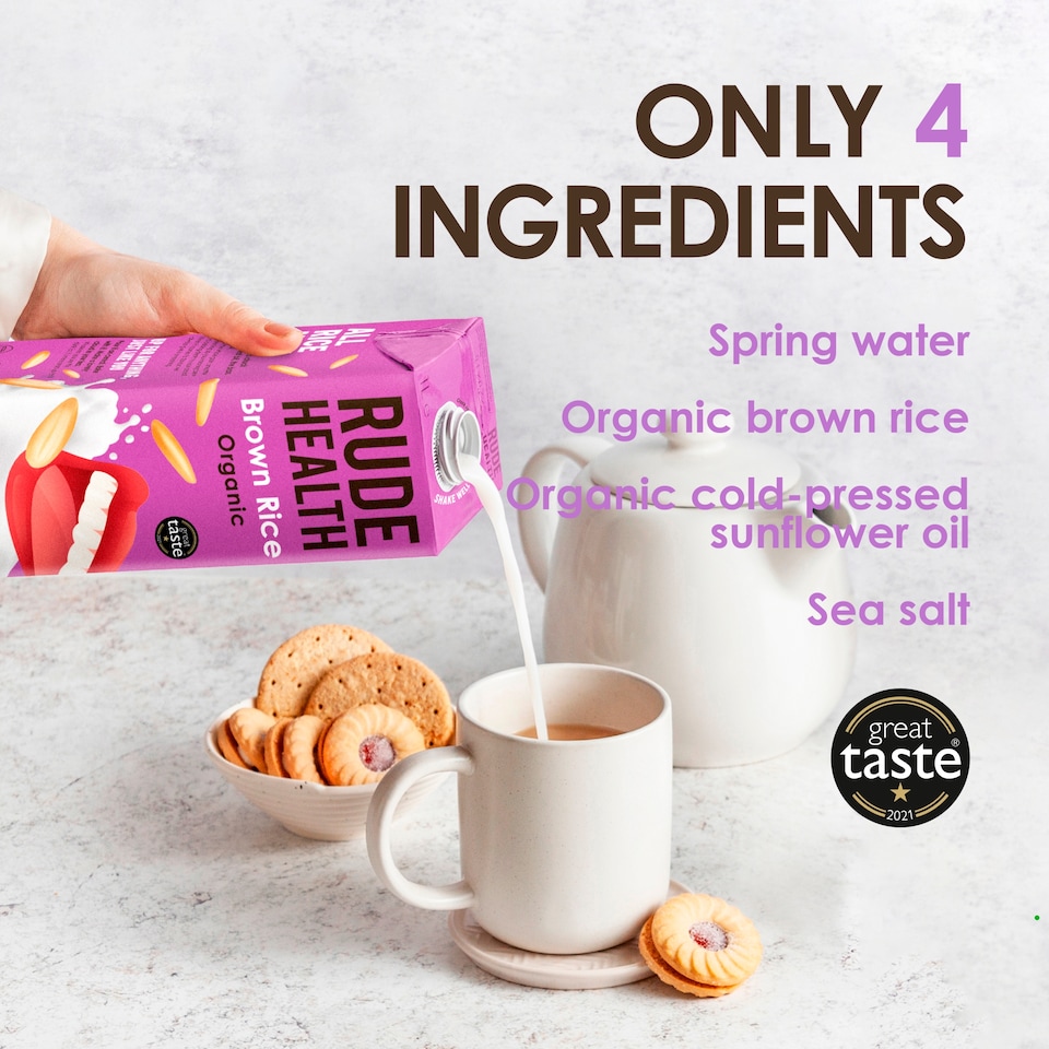 image 1 of Rude Health Organic Brown Rice Longlife Dairy Free Drink 1L