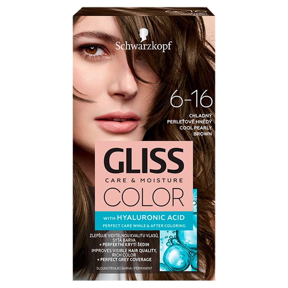 Schwarzkopf Gliss Color farba na vlasy Chladný Perleťovohnedý 6-16