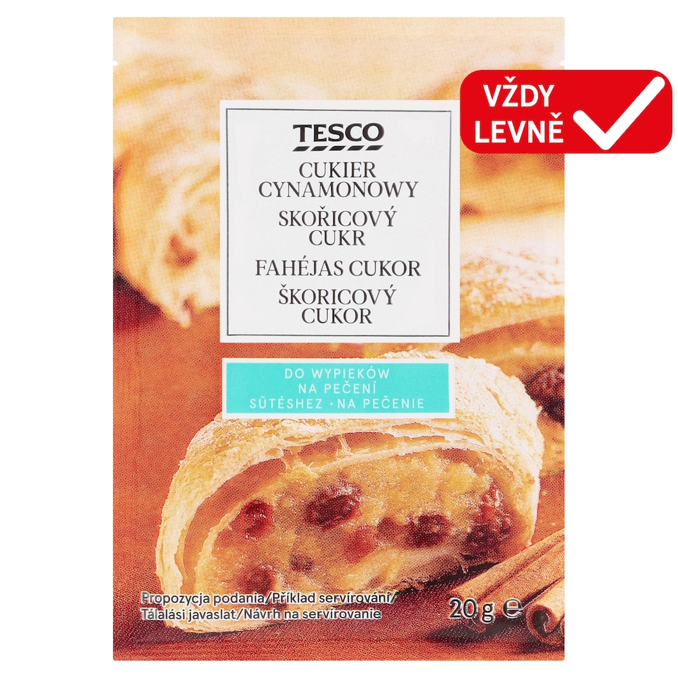 Tesco Skořicový cukr 20g