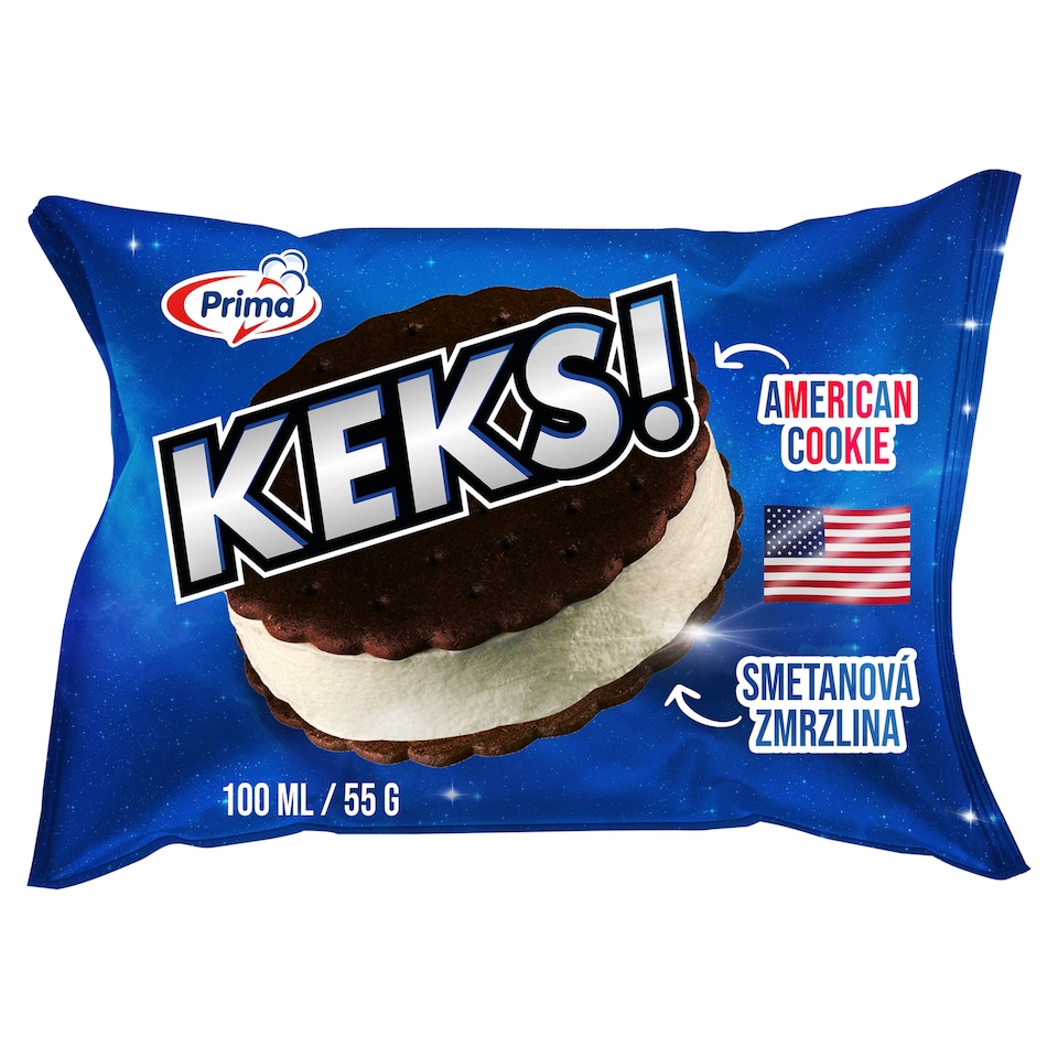 Prima Keks mrazený smotanový krém v kakaovej sušienke 100 ml