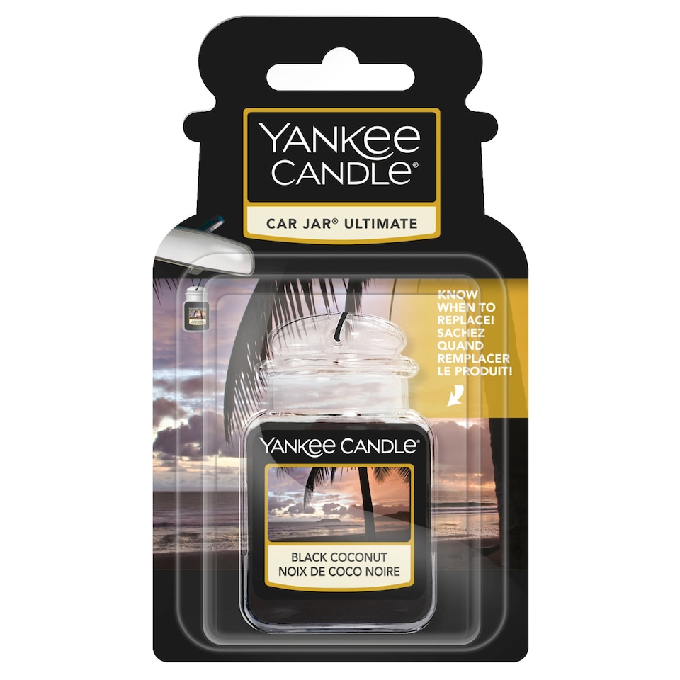 image 1 of Yankee Candle Black Coconut Car Jar Air Freshener