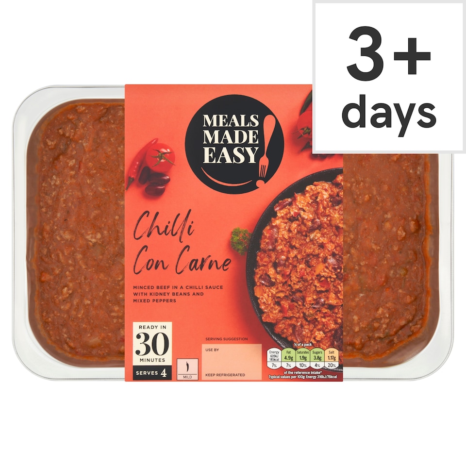 MEALS MADE EASY CHILLI CON CARNE 800G