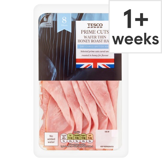 Tesco British Pork Wafer Thin Honey Roast Ham 125G Tesco Groceries