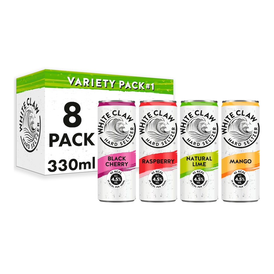 image 1 of White Claw Hard Seltzer Variety Pack 8 x 330ml