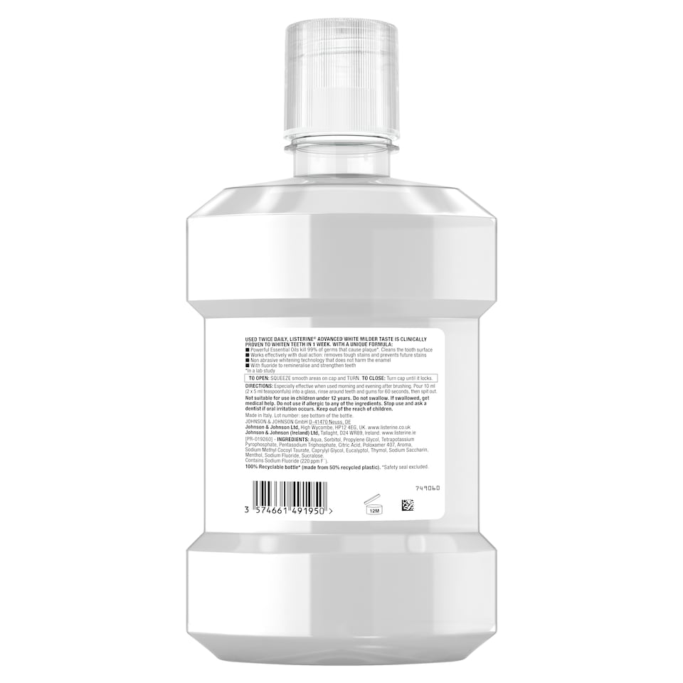 image 1 of Listerine Advanced White 1 Litre