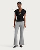 image 2 of F&F Ponte Check Flared Trousers in Grey