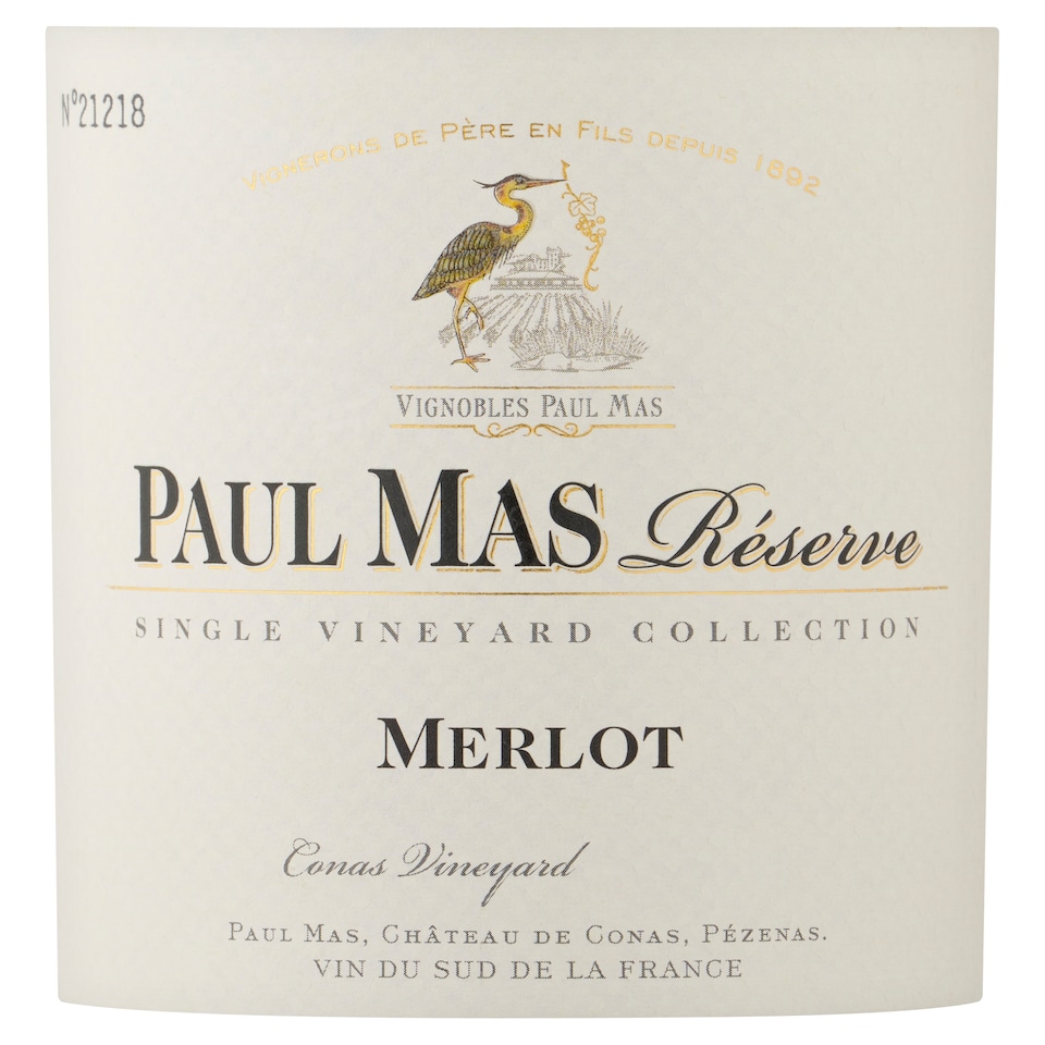 image 1 of Paul Mas Reserve Merlot 75cl