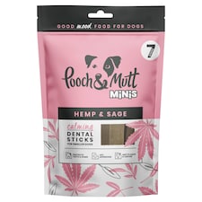 Pooch & Mutt Minis Hemp & Sage Calming Dog Dental Sticks 200g