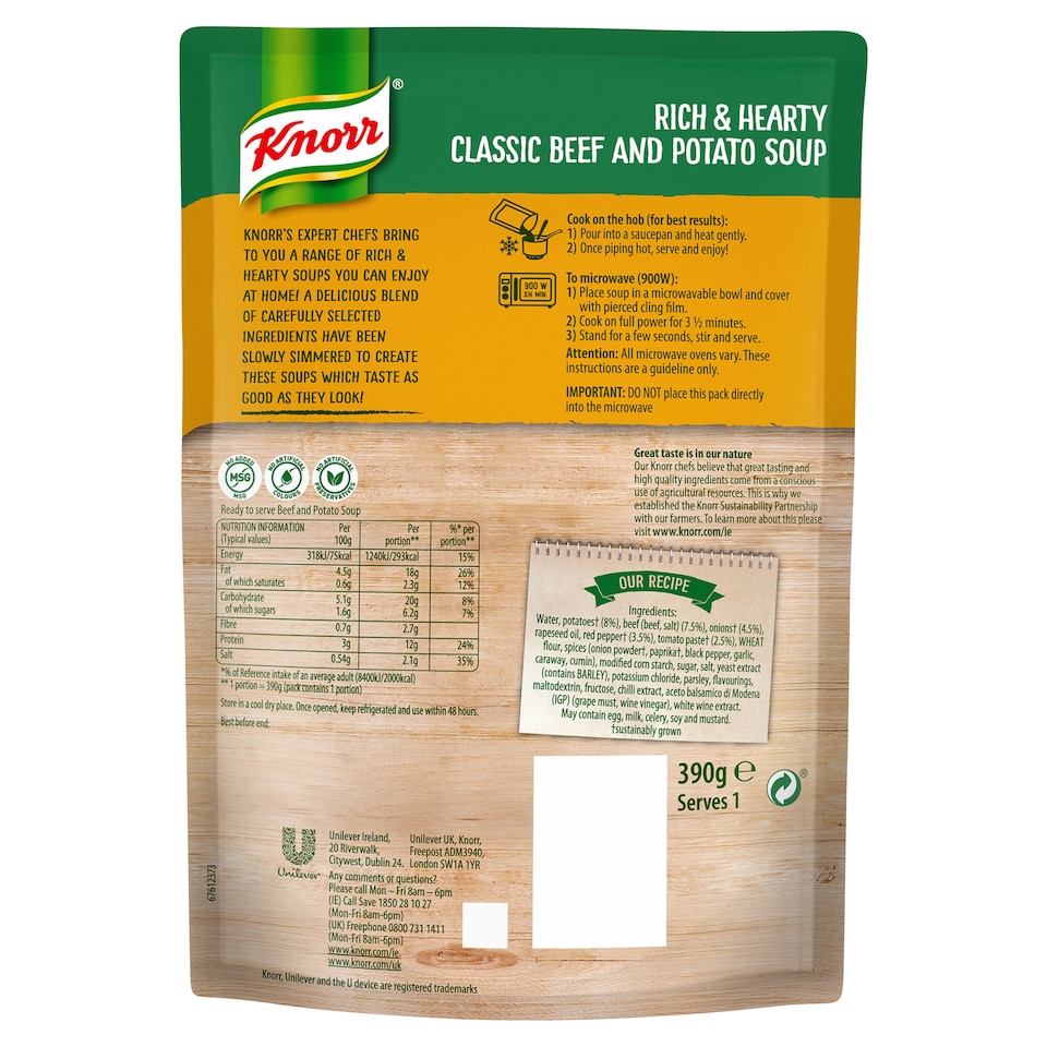 image 1 of Knorr Rich And Heart Classic Beef And Potato 390G