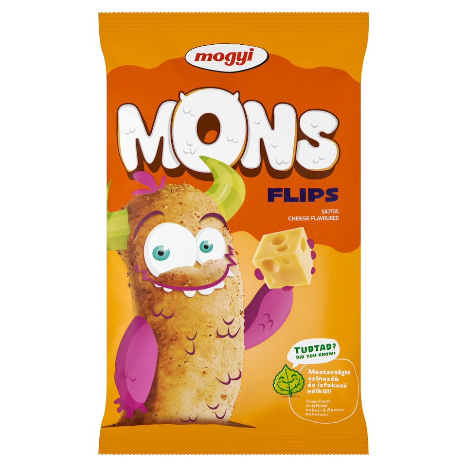 Mogyi Mons Flips Cheese Flavoured Corn Snack 90 g