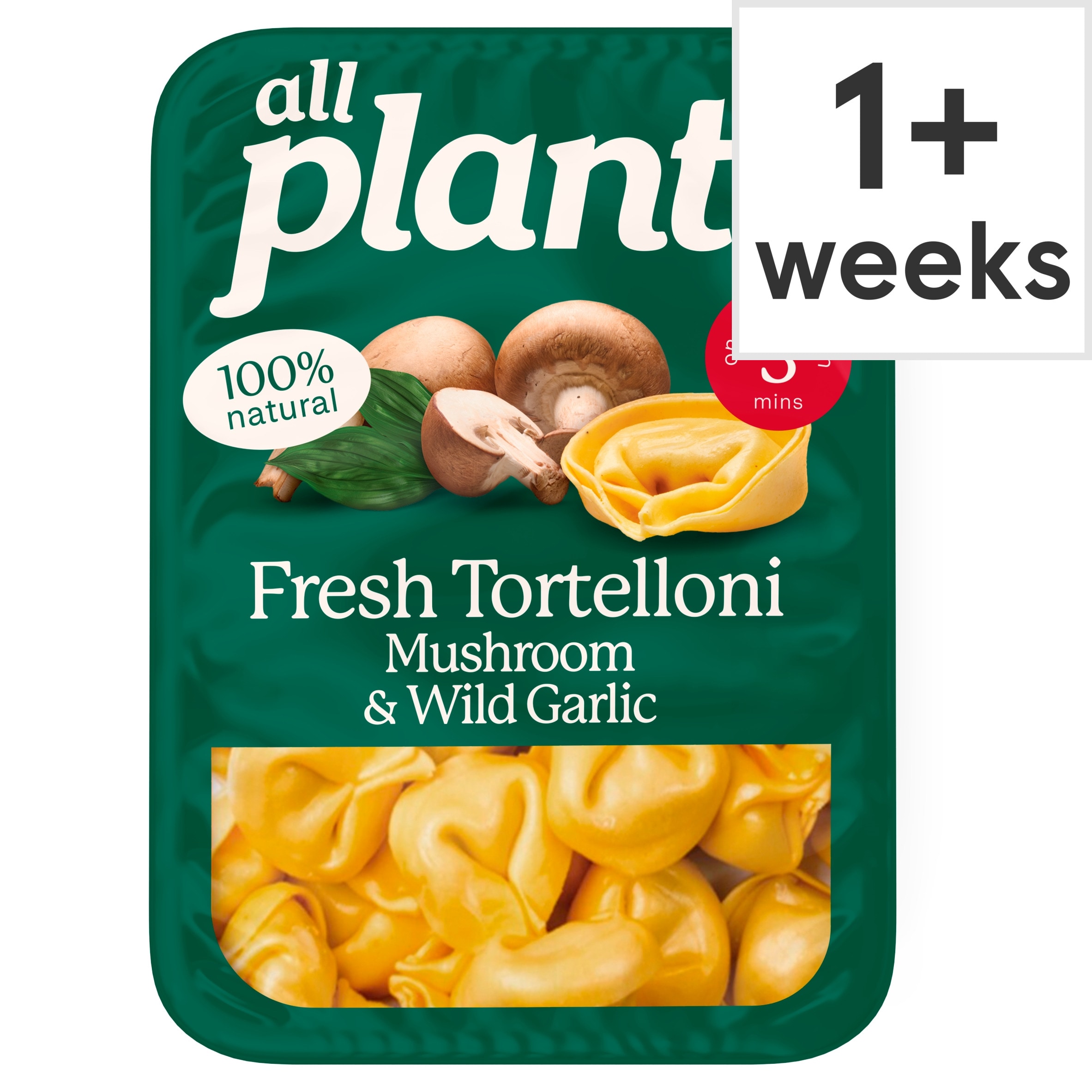 all plants Mushroom & Wild Garlic Tortelloni 250g