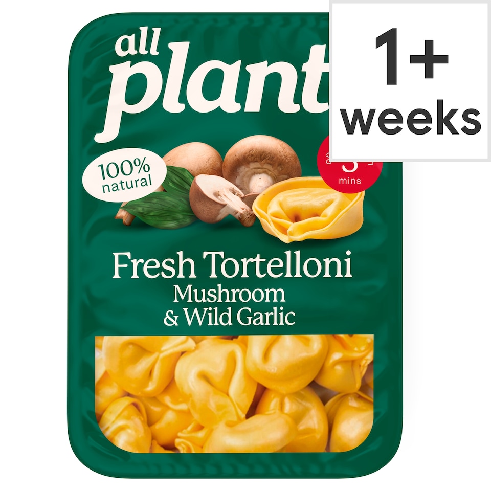 all plants Mushroom & Wild Garlic Tortelloni 250g