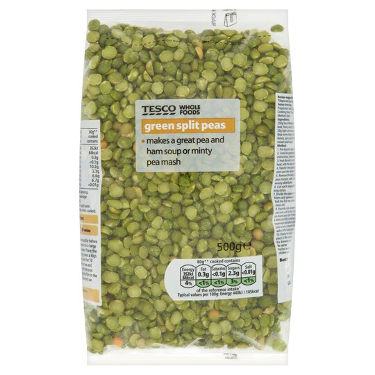 Tesco Wholefoods Green Split Peas 500G Tesco Groceries