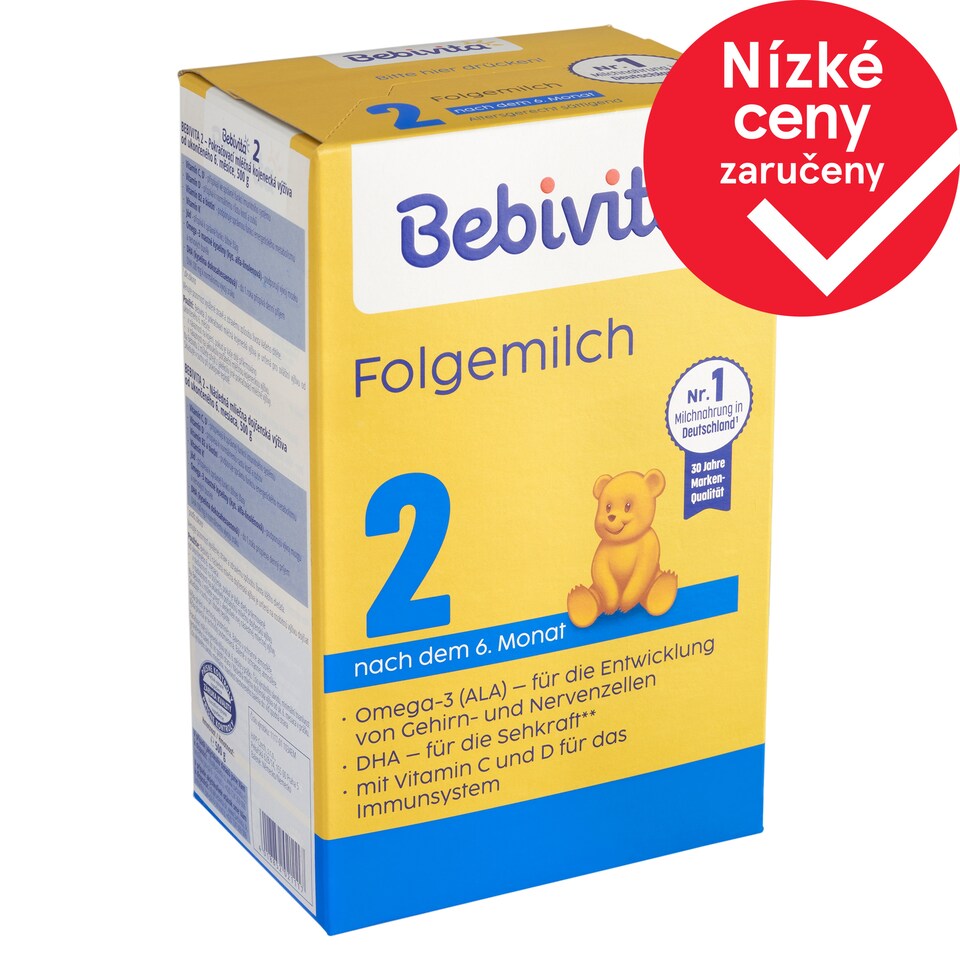 Bebivita 2 pokračovací mléčná kojenecká výživa od ukončeného 6. měsíce 500g