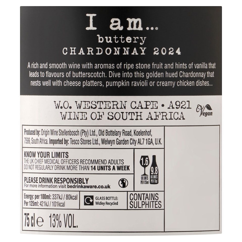 image 1 of I am Buttery and Creamy Chardonnay 2024 75cl