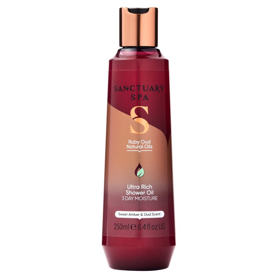 Sanctuary Spa Ultra Rich Shower Oil - Ruby Oud 250ml - Tesco Groceries