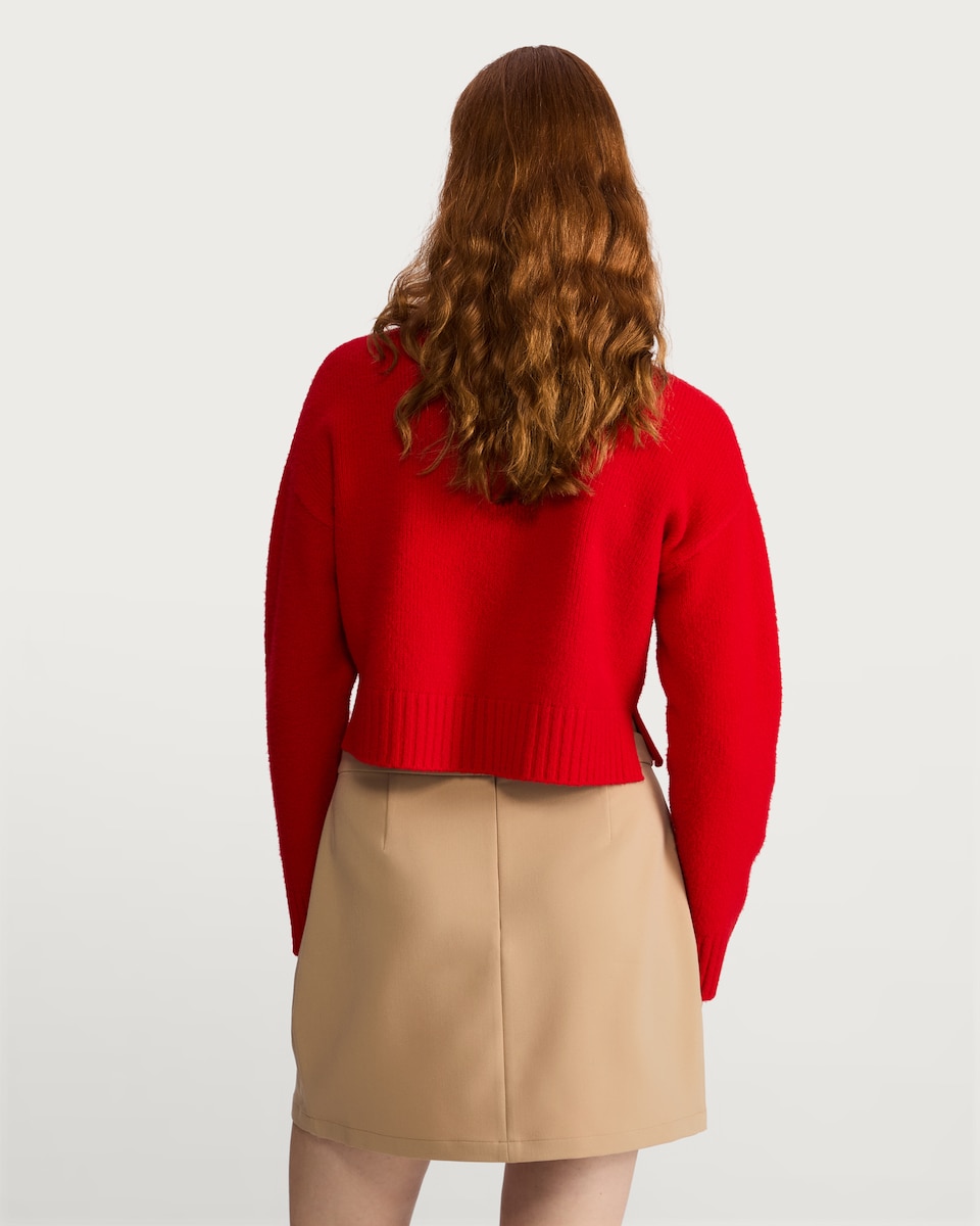 image 1 of The F&F Edit Double Button Pleated Mini Skirt in Brown