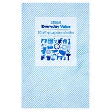 Tesco Every Day Value All Purpose Cloths 10 Pack
