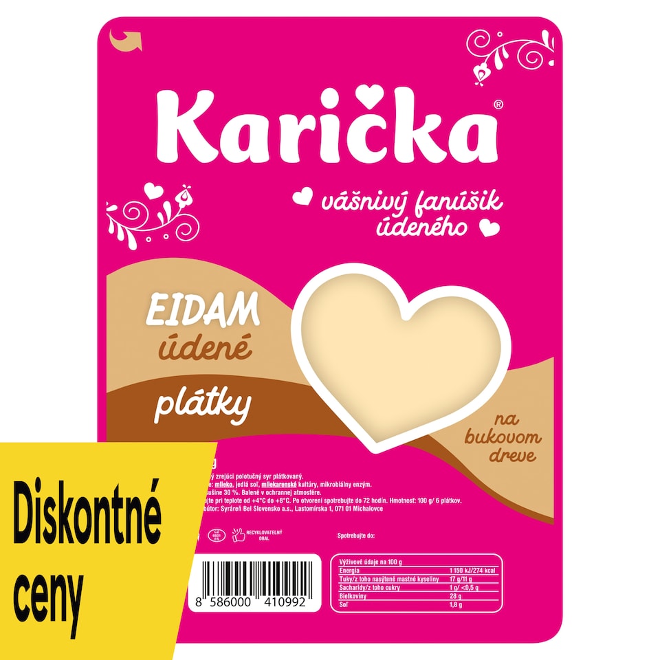 image 1 of Karička Edam Slices Smoked on Beech Wood 100 g