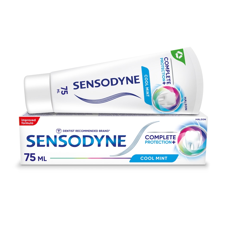 Sensodyne Complete Protection+ Cool Mint fluoridos fogkrém 75 ml  1. kép