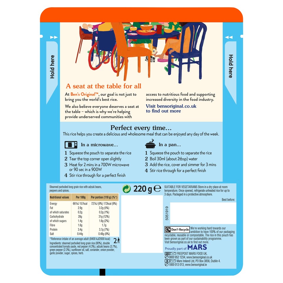 image 1 of Ben's Original Caribbean BBQ Microwave Rice 220g