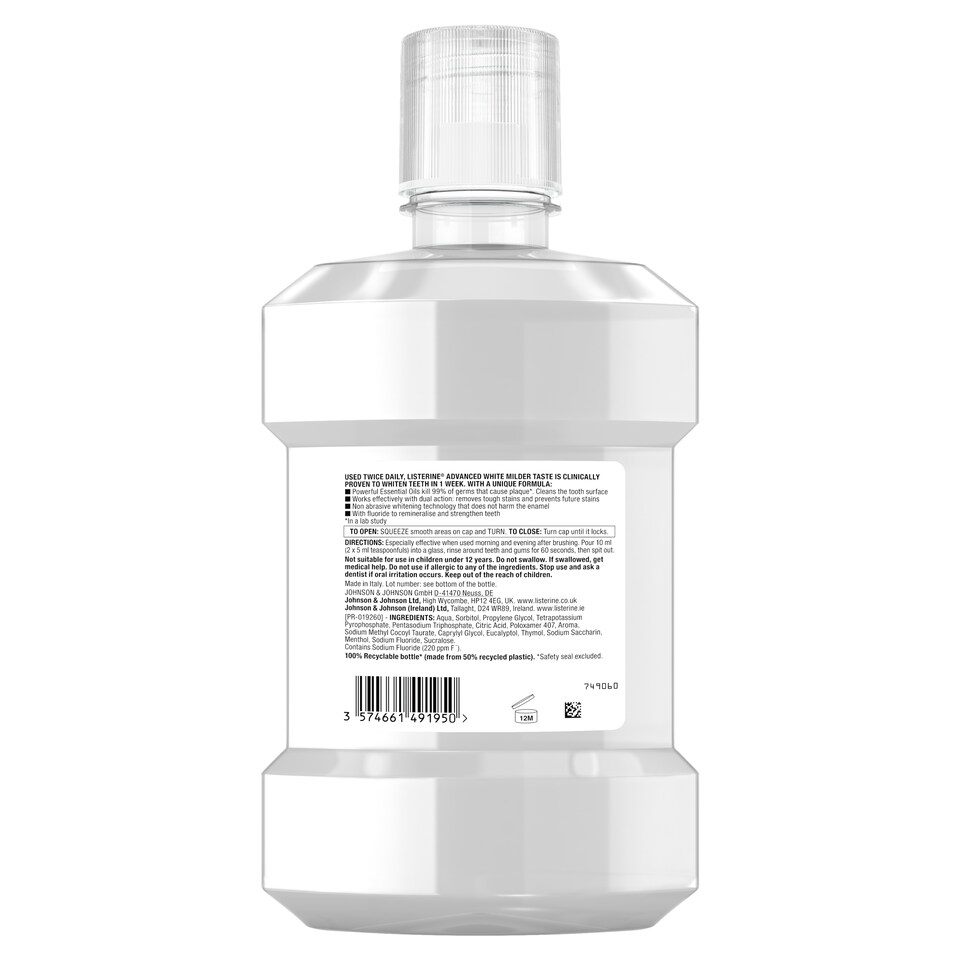 image 1 of Listerine Advanced White 1 Litre