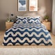 image 1 of Silentnight Supersoft Navy Waves Duvet Set Double 