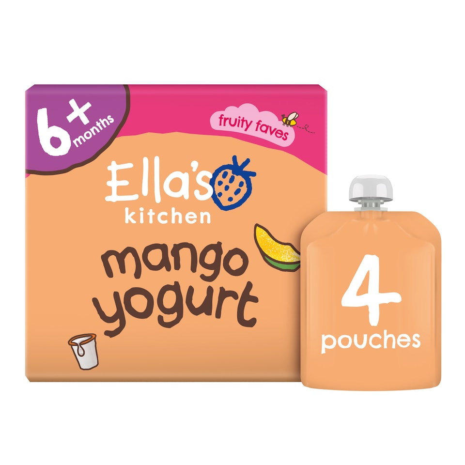 image 1 of Ella's Kitchen Organic greek style mango yogurt 4x90g