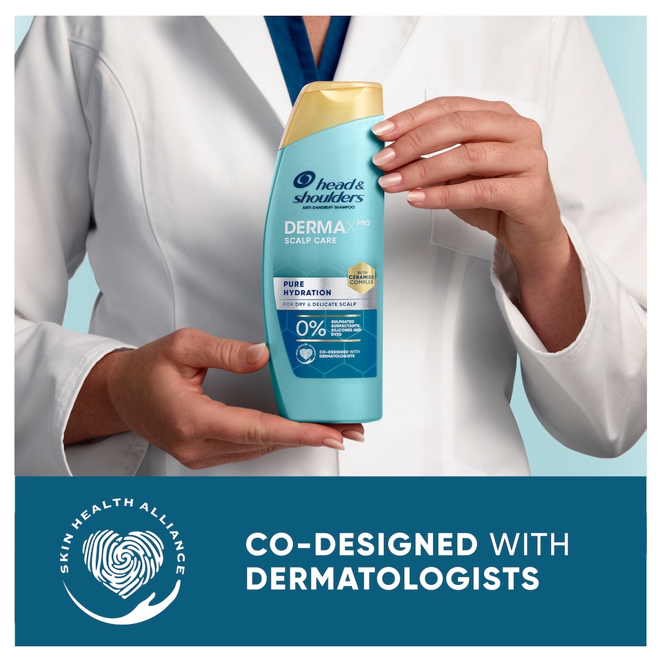 image 1 of Head & Shoulders Anti- Dandruff Shampoo Derma X Pro Scalp Care Pure Hydration 300ml 