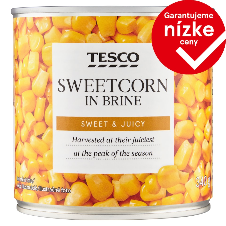Tesco Kukurica v slanom náleve 340 g