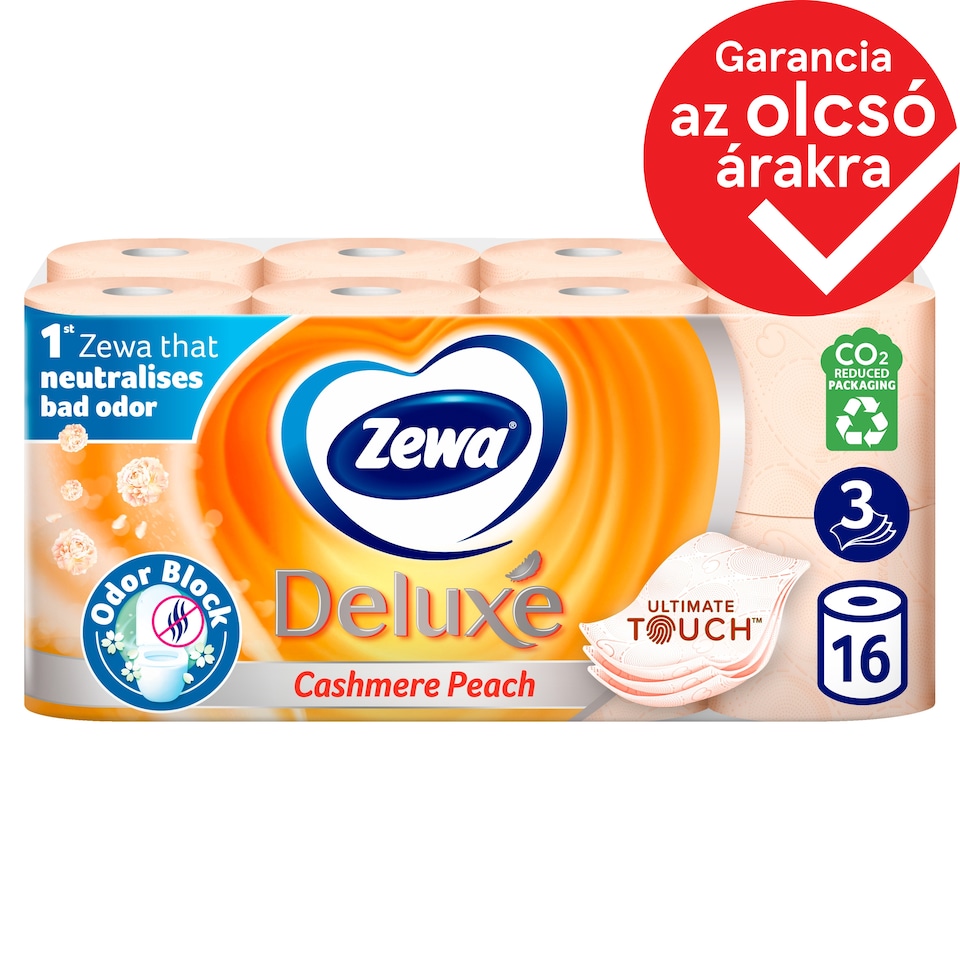 Zewa Deluxe Cashmere Peach toalettpapír 3 rétegű 16 tekercs 1. kép