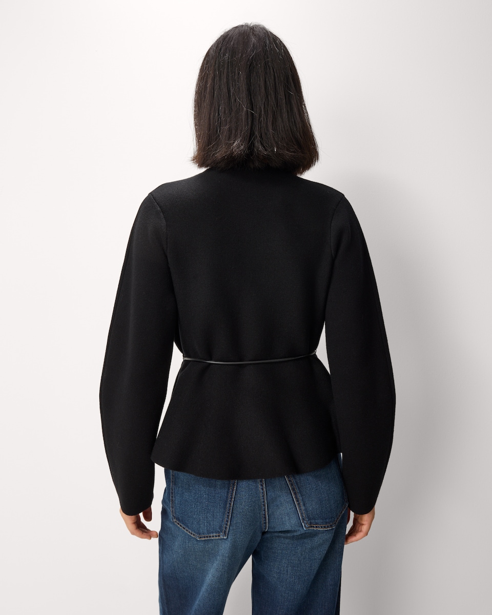 image 1 of F&F Belted Knitted Cardigan in Black