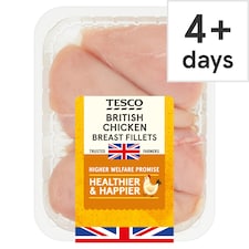Tesco British Chicken Breast Fillets 650G