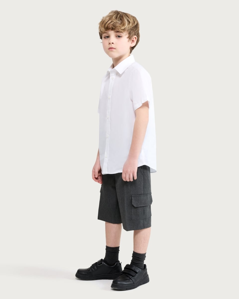 image 1 of F&F School Boys 2-Pack Cargo Shorts in Grey