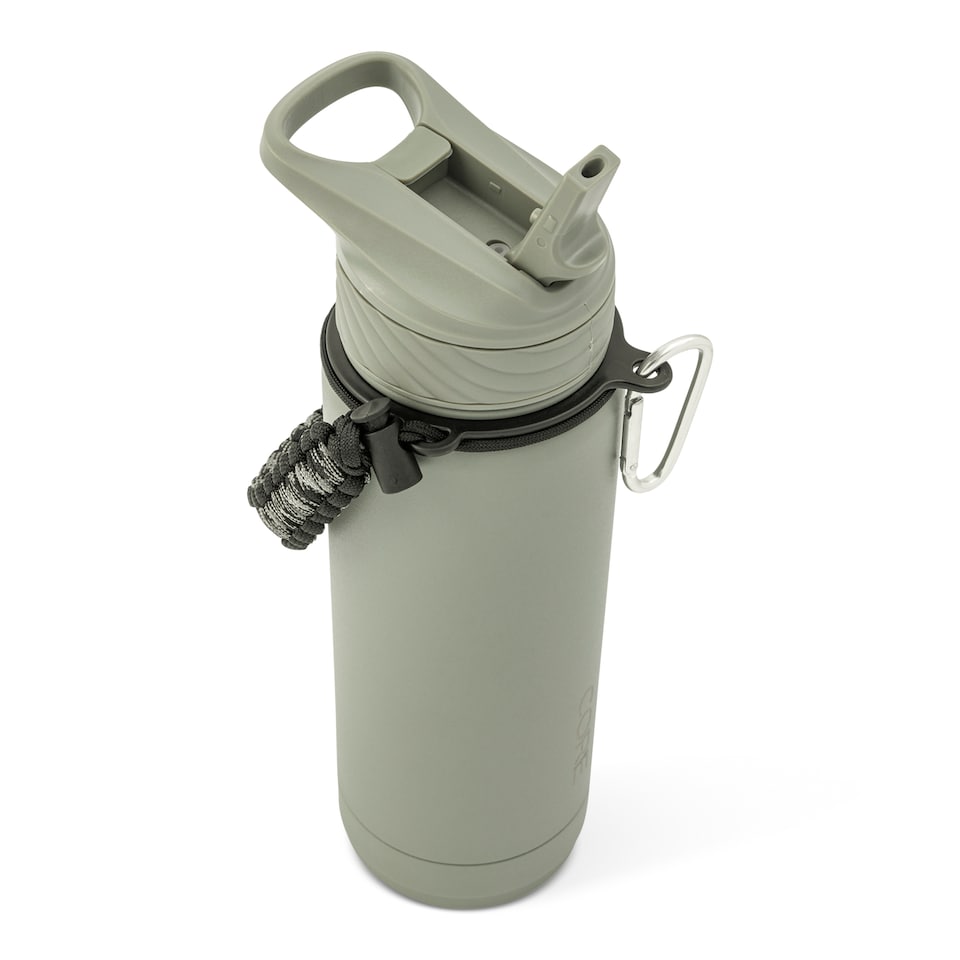 image 1 of Core Kitchen Grey Zenith Paracord Handle Sipper Water Bottle 946ML