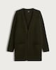 image 5 of F&F Patch Pocket Open Front Cardigan with Wool in Khaki