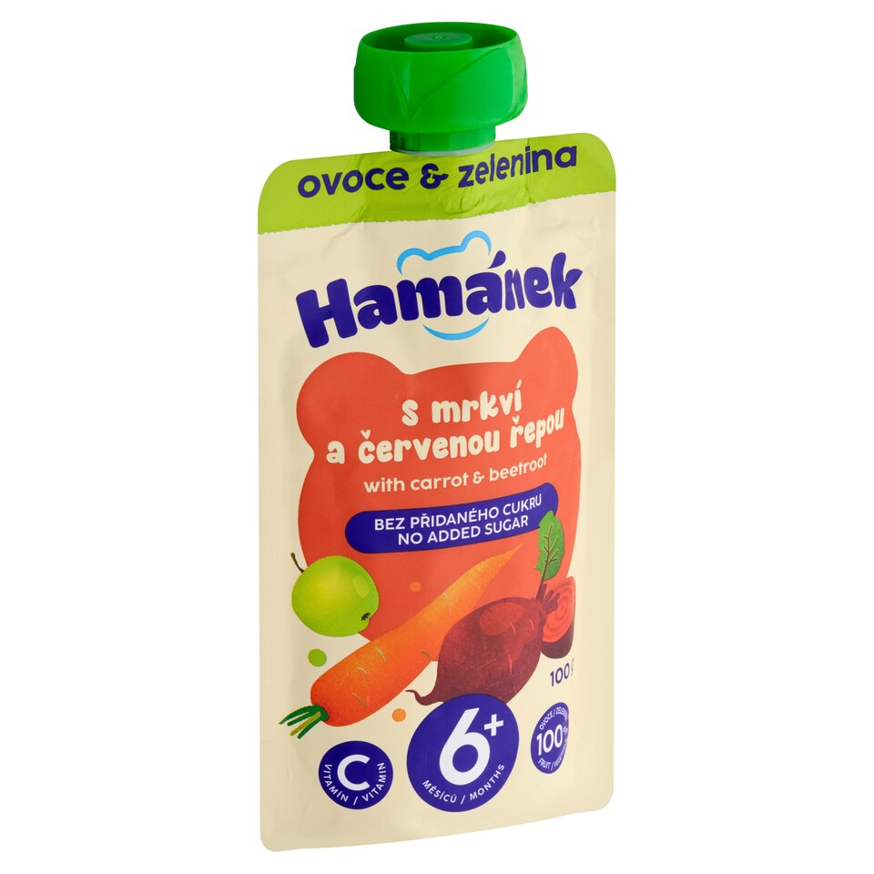 obrázok 1 z Hamánek Dojčenská výživa jablko s mrkvou a červenou repou 100 g