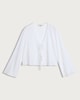 image 3 of F&F Tie Front V Neck Blouse in White