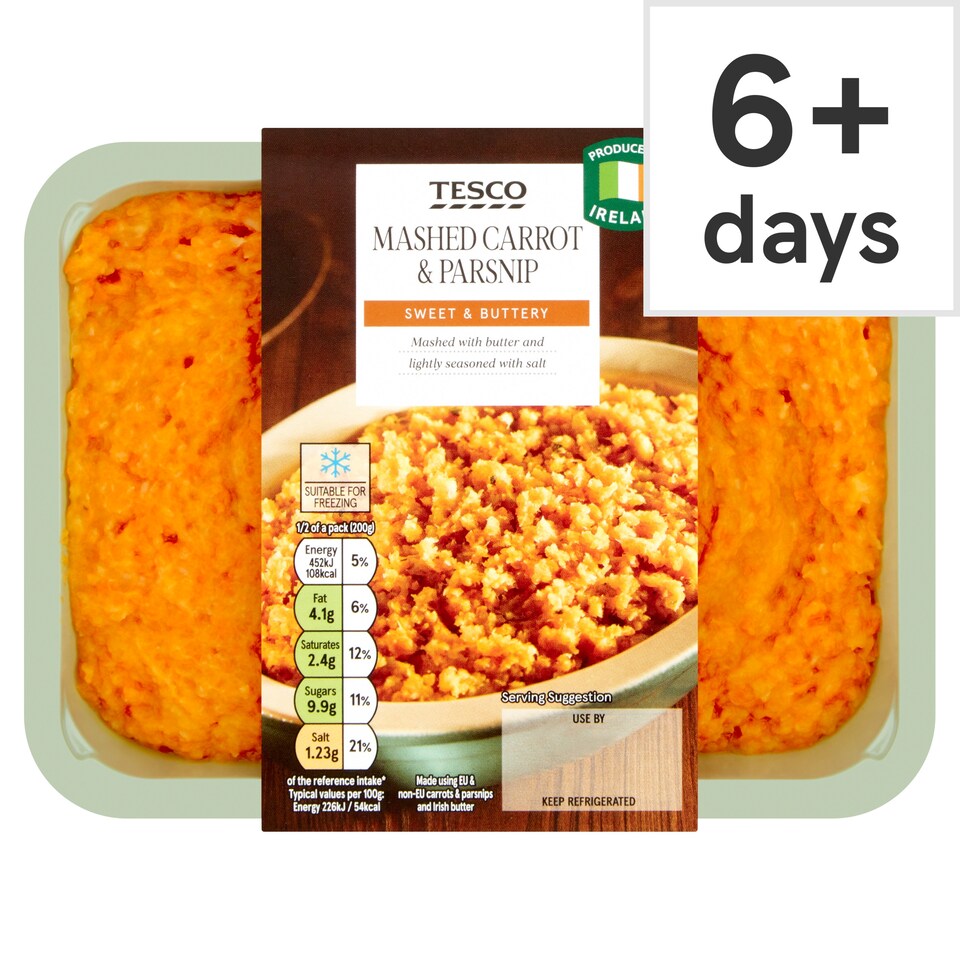 Tesco Mashed Carrot And Parsnip 400G