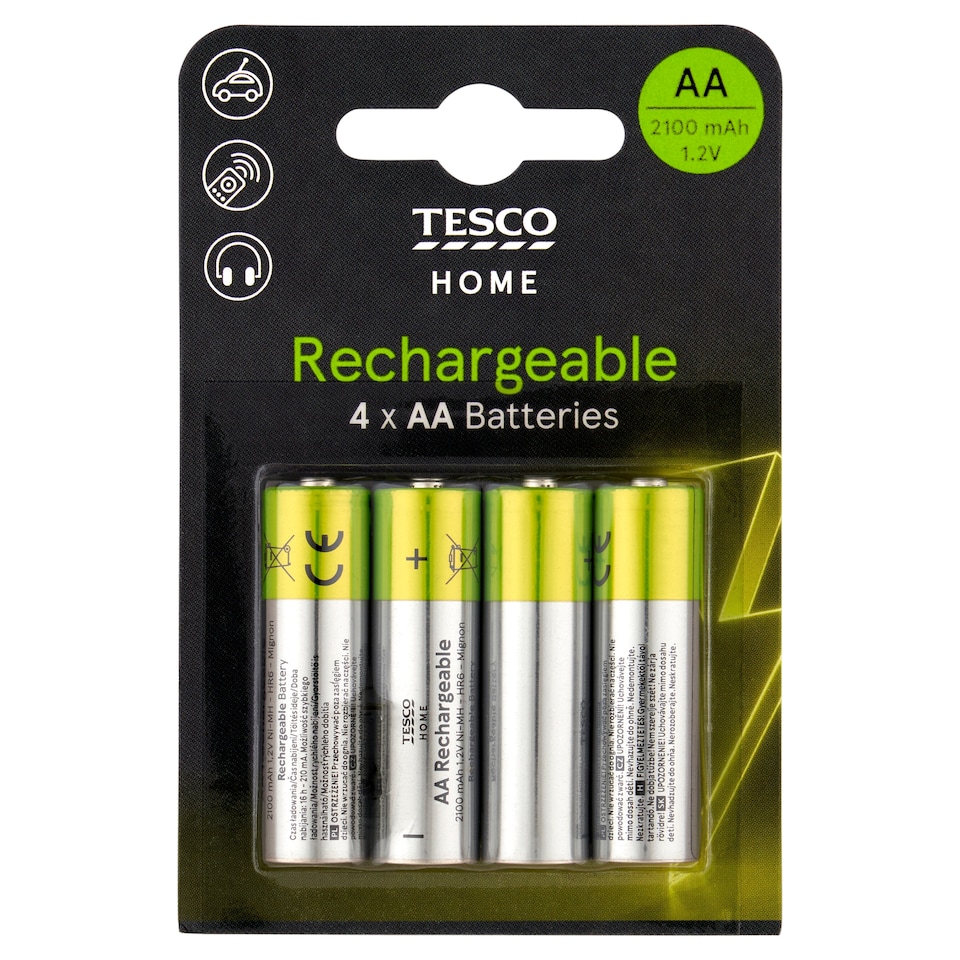 Tesco Home 2100 mAh AA 1,2 V Rechargeable Batteries 4 pcs