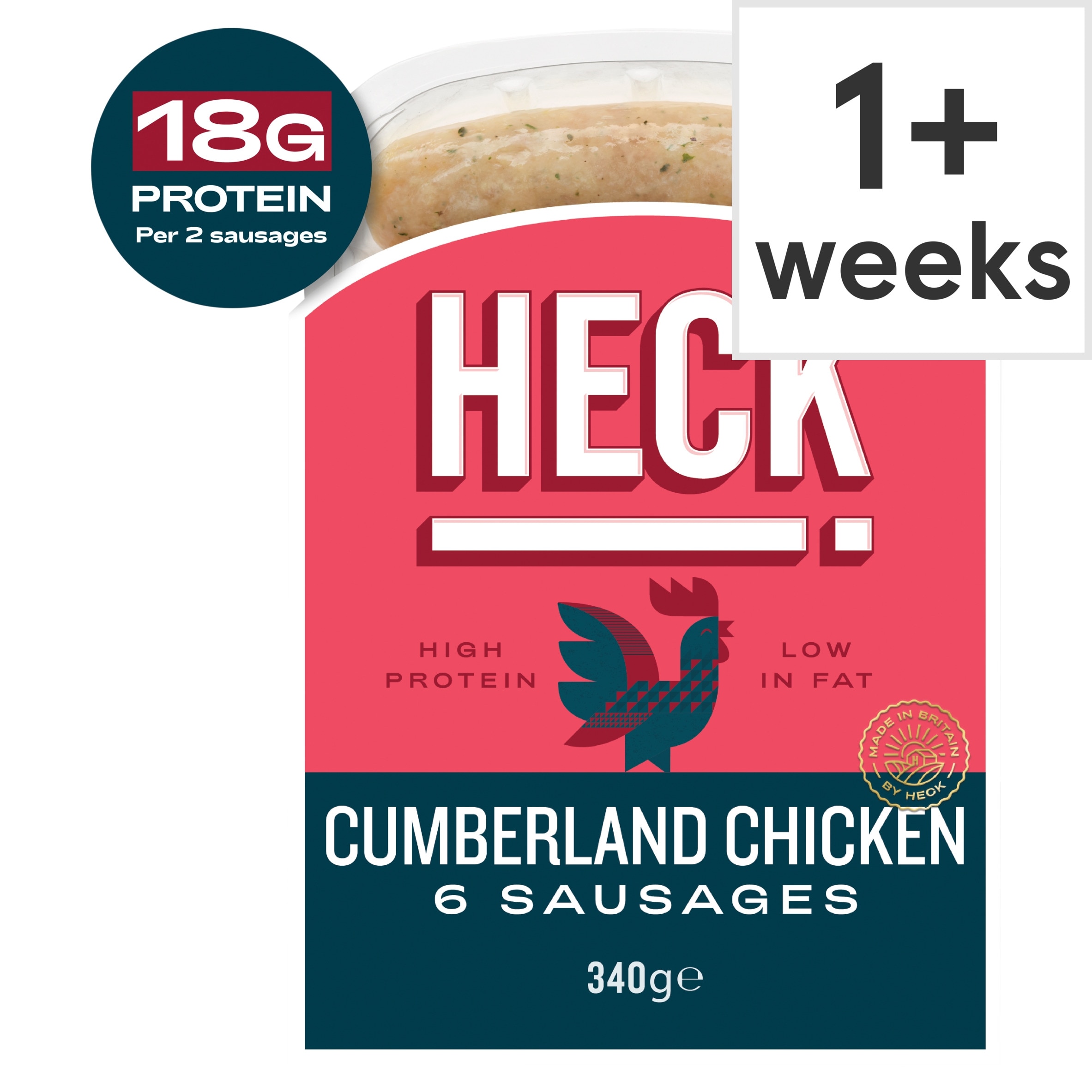HECK! Cumberland Chicken 6 Sausages 340g