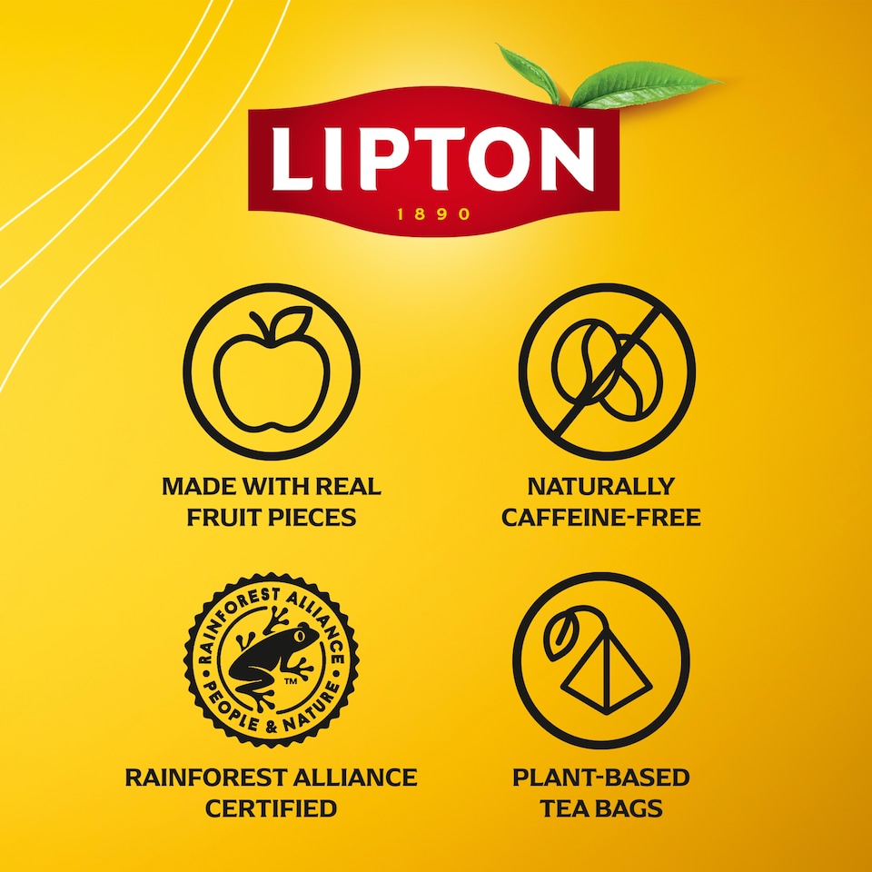 image 1 of Lipton Lemon & Ginger Refresh 20 Tea Bags 34g