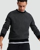 image 1 of F&F Lambswool Stripe Print Crew Neck Jumper in Black