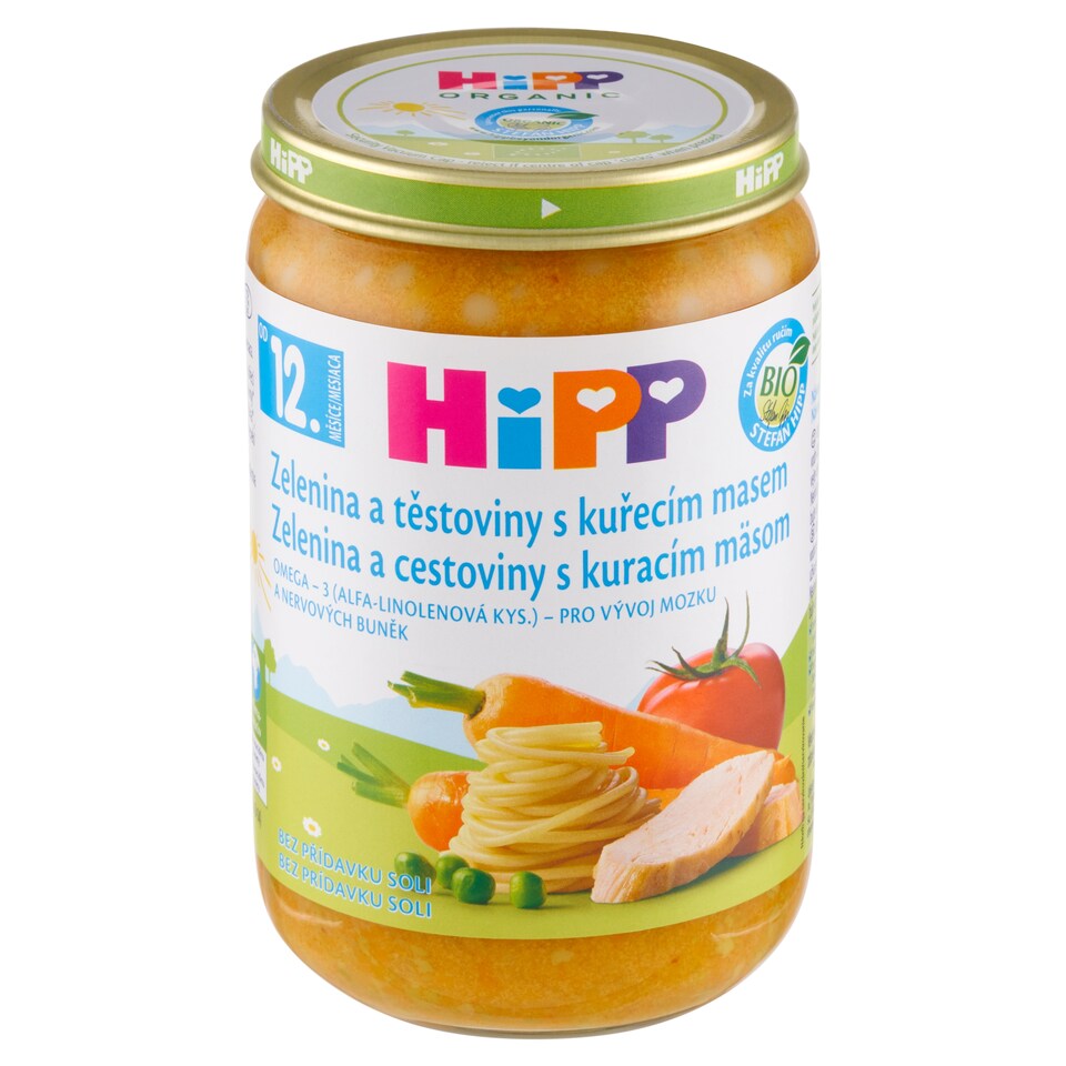 HiPP Bio zelenina a cestoviny s kuracím mäsom 220 g