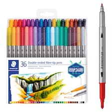 Staedtler Double Ended Fibre Tip Pens 36 Pack