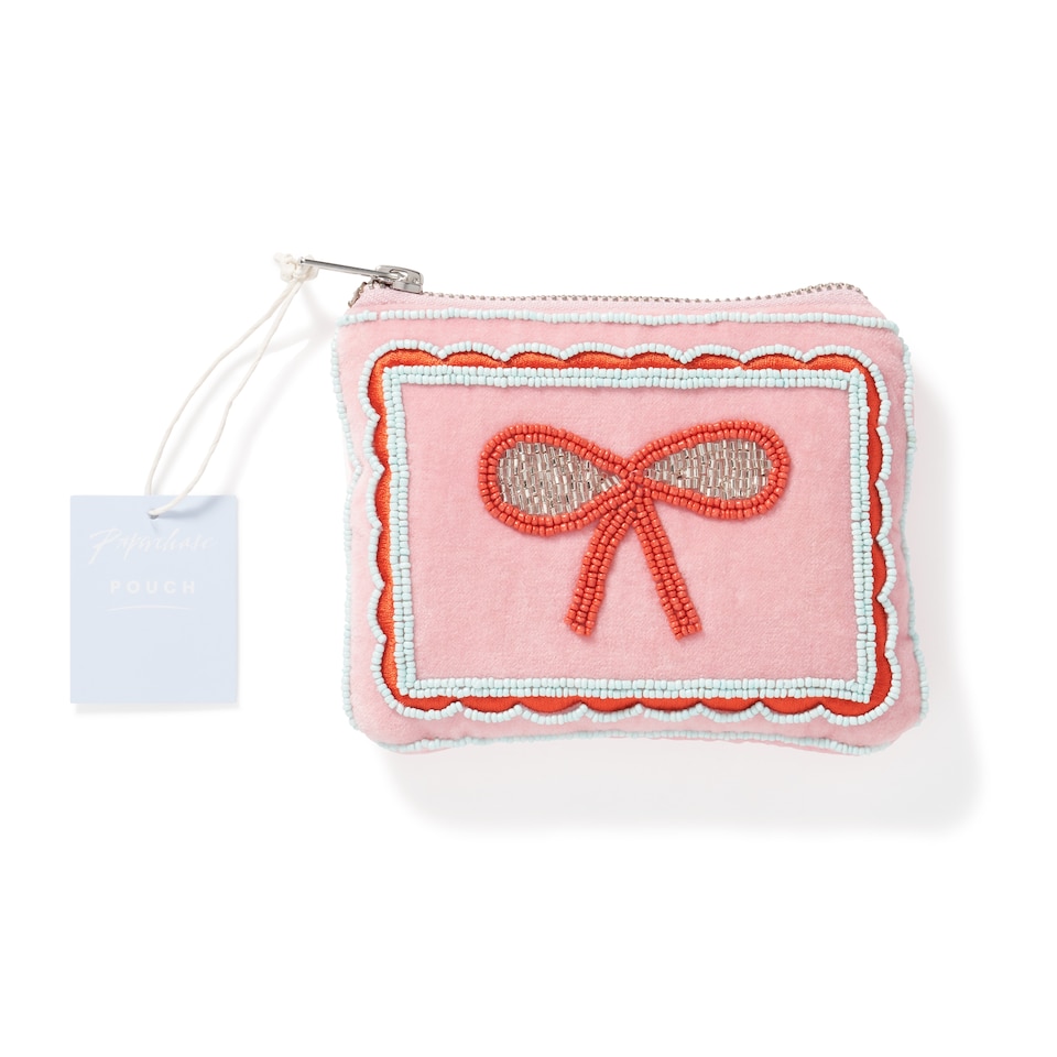 image 1 of Paperchase Valentines Beaded Small Pouch
