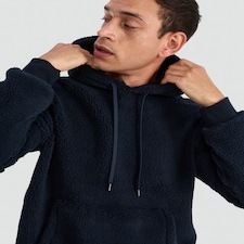 F&F Fleece Kangaroo Pocket Pyjama Hoodie in Navy