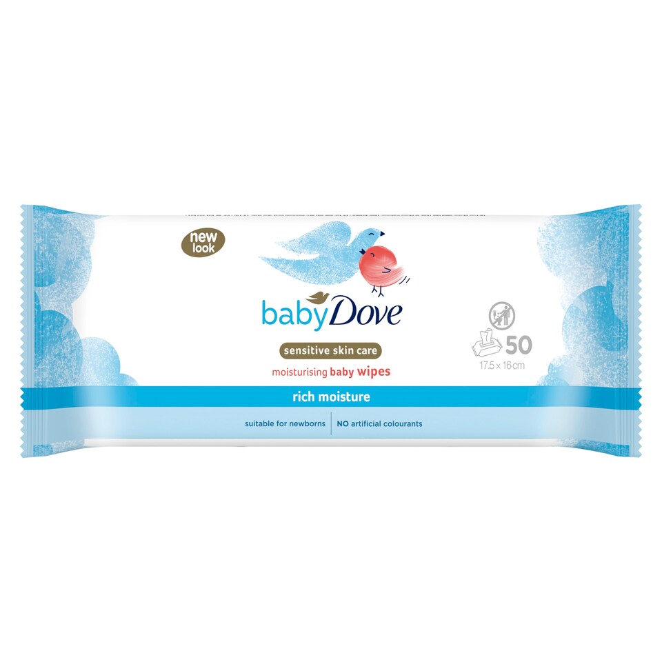 image 1 of Baby Dove Moisture Baby Wipes 50 Pack